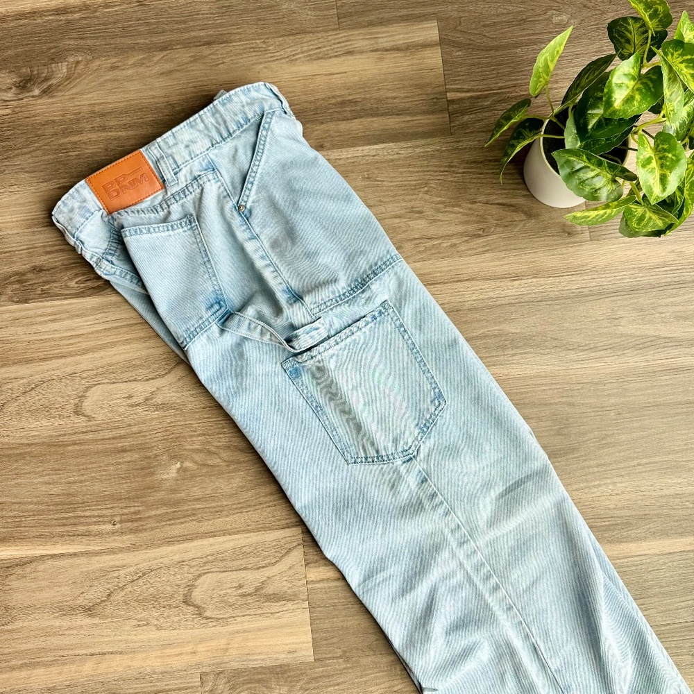 Princess Polly Miami Vice Light Wash Utility Cargo Denim Pants‎ Size 6 - Picture 9 of 14